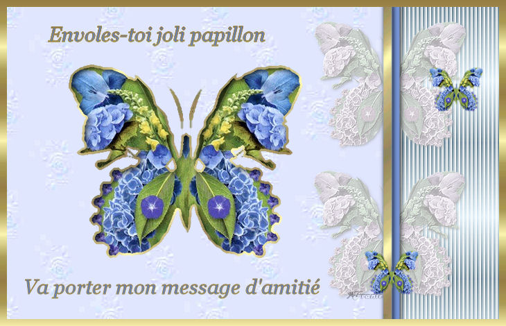 JOLI PAPILLON MESSAGE D'AMITIÉ
